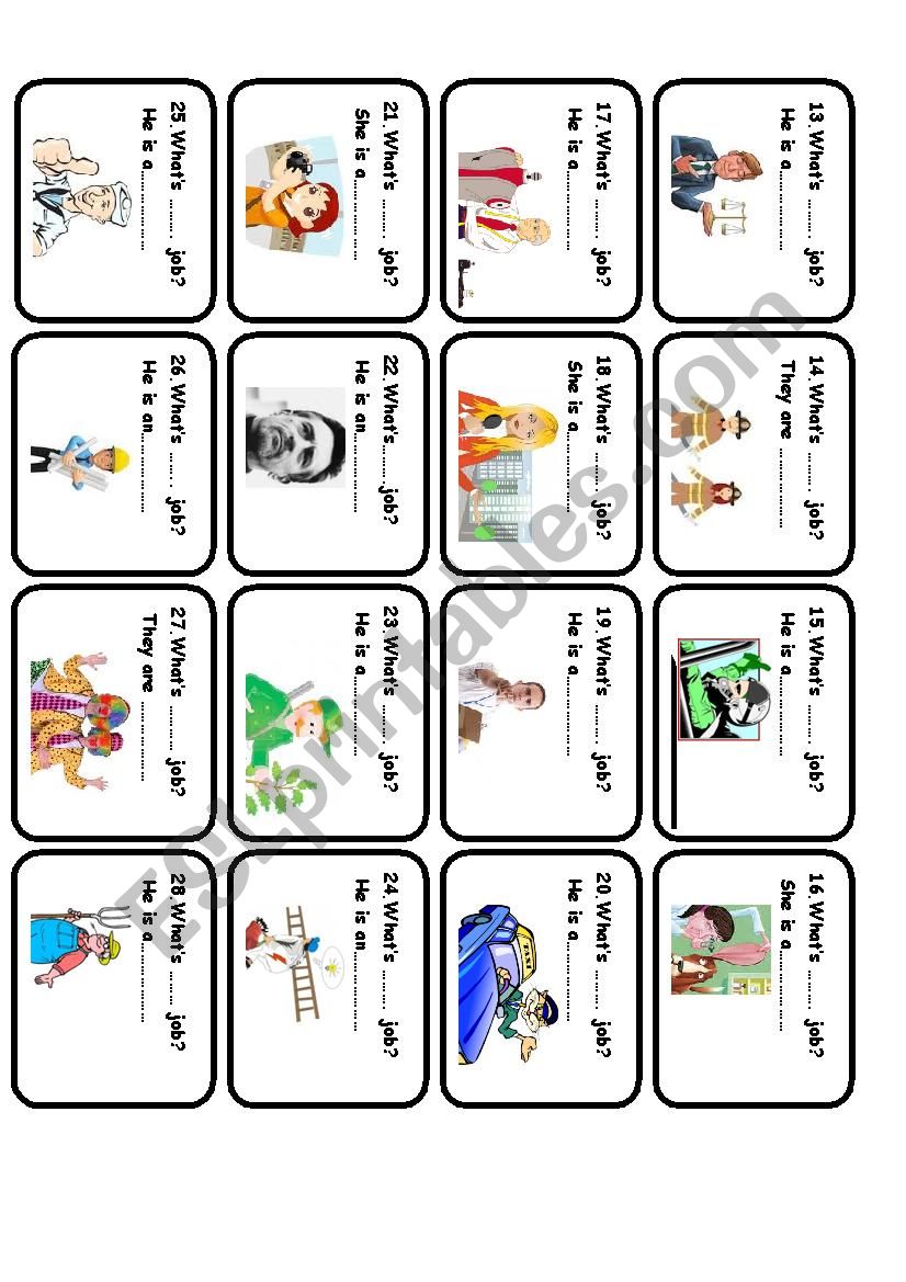 jobs 2 - 44 occupations worksheet