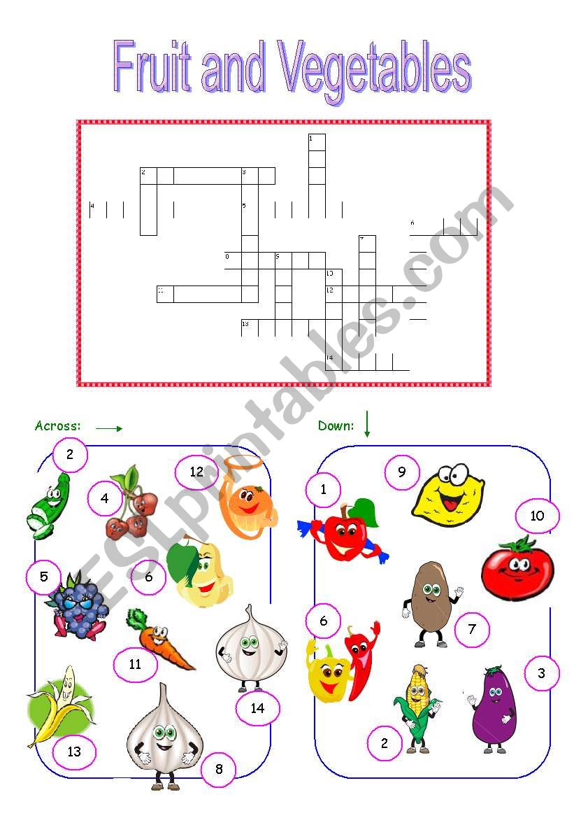 Fruit and Vegetables worksheet