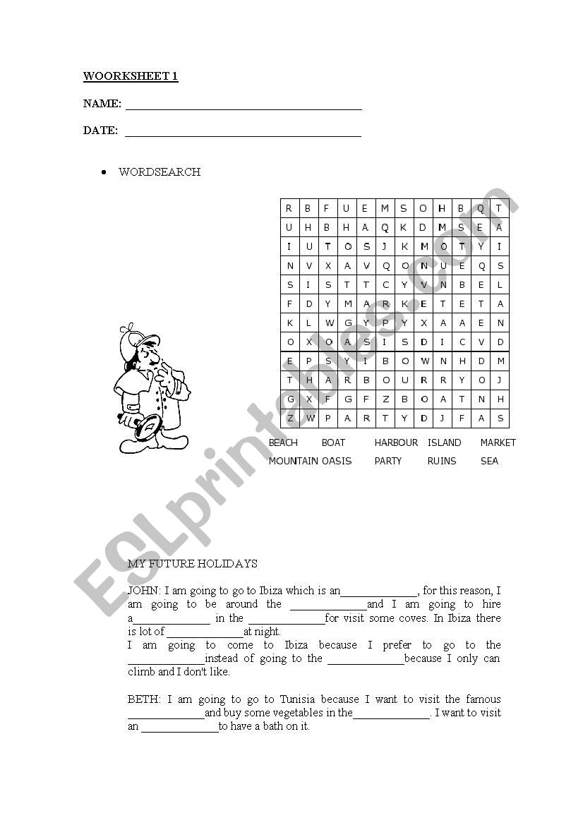 TO BE GOING TO worksheet