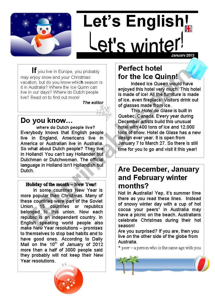 LetÂ´s English! worksheet