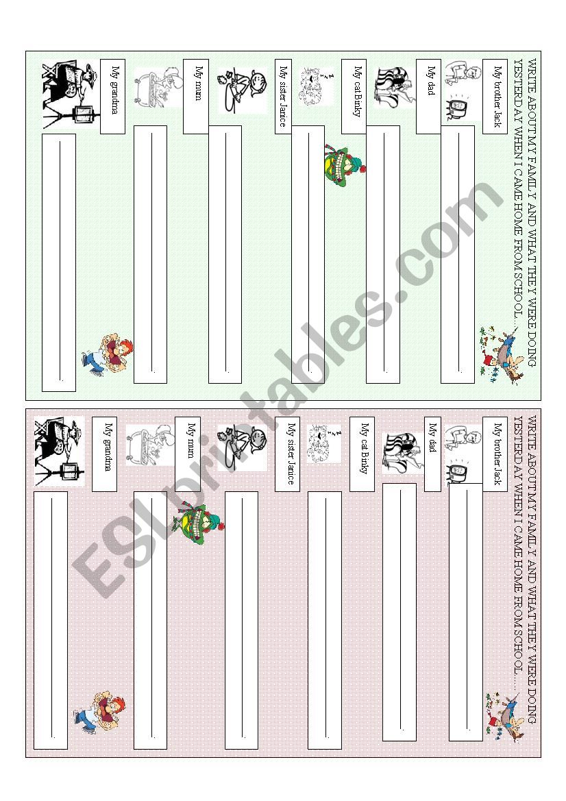 PAST CONTINUOUS worksheet