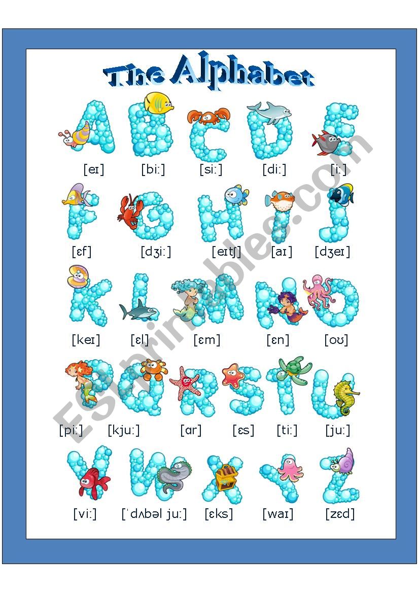 The English Alphabet - Poster - English Esl Worksheets For C73