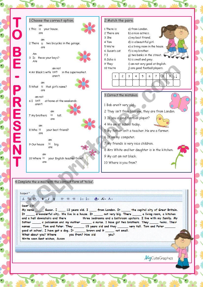 To Be - Present worksheet