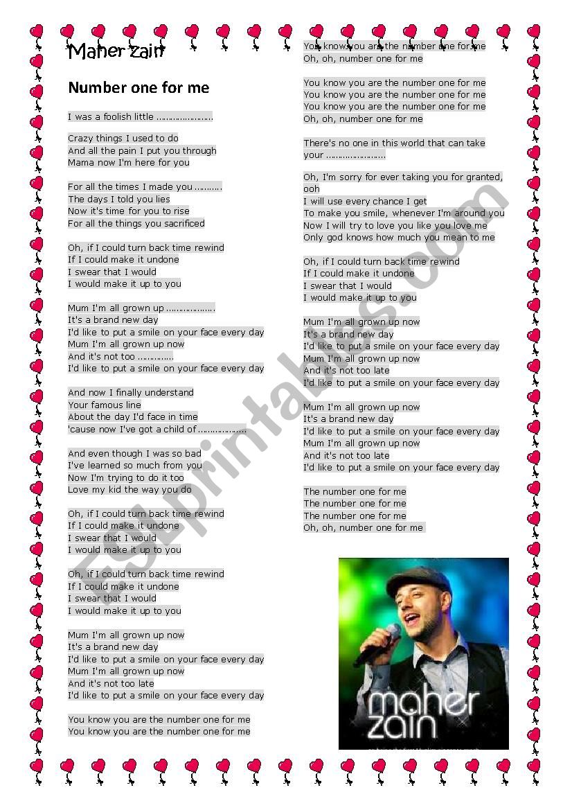 Maher Zain Number one for me song 