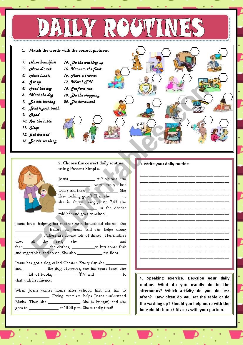 DAILY ROUTINES 2  worksheet