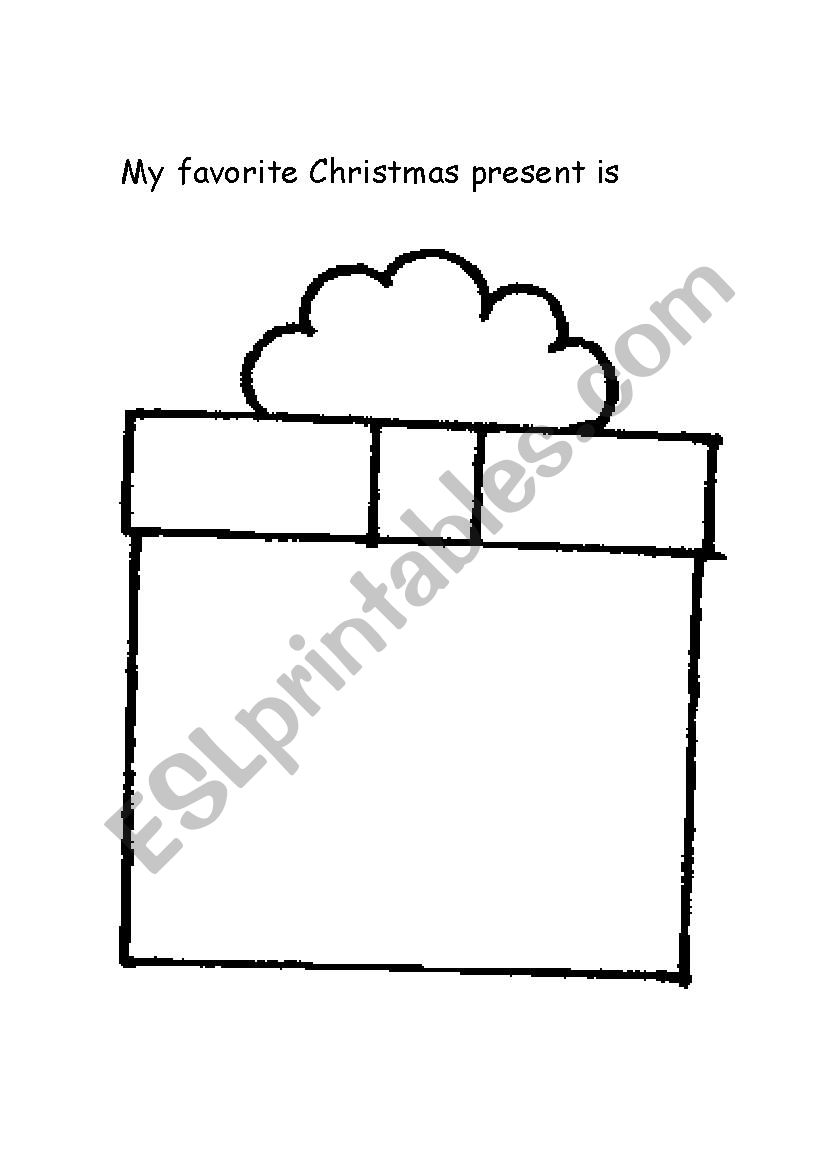 My favorite Christmas present worksheet