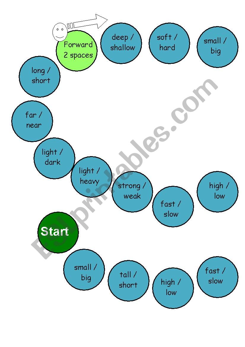 Adjectives - Comparatives - Game-board