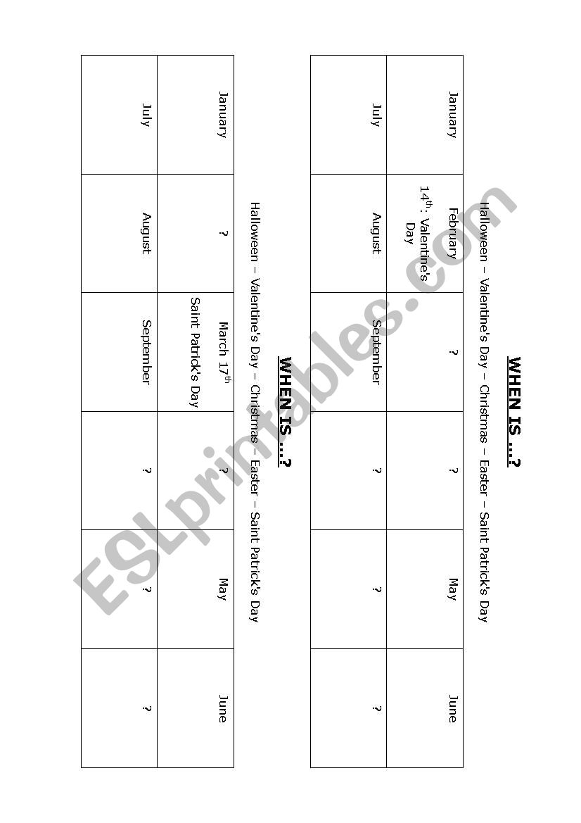 Class Work / Ask questions worksheet