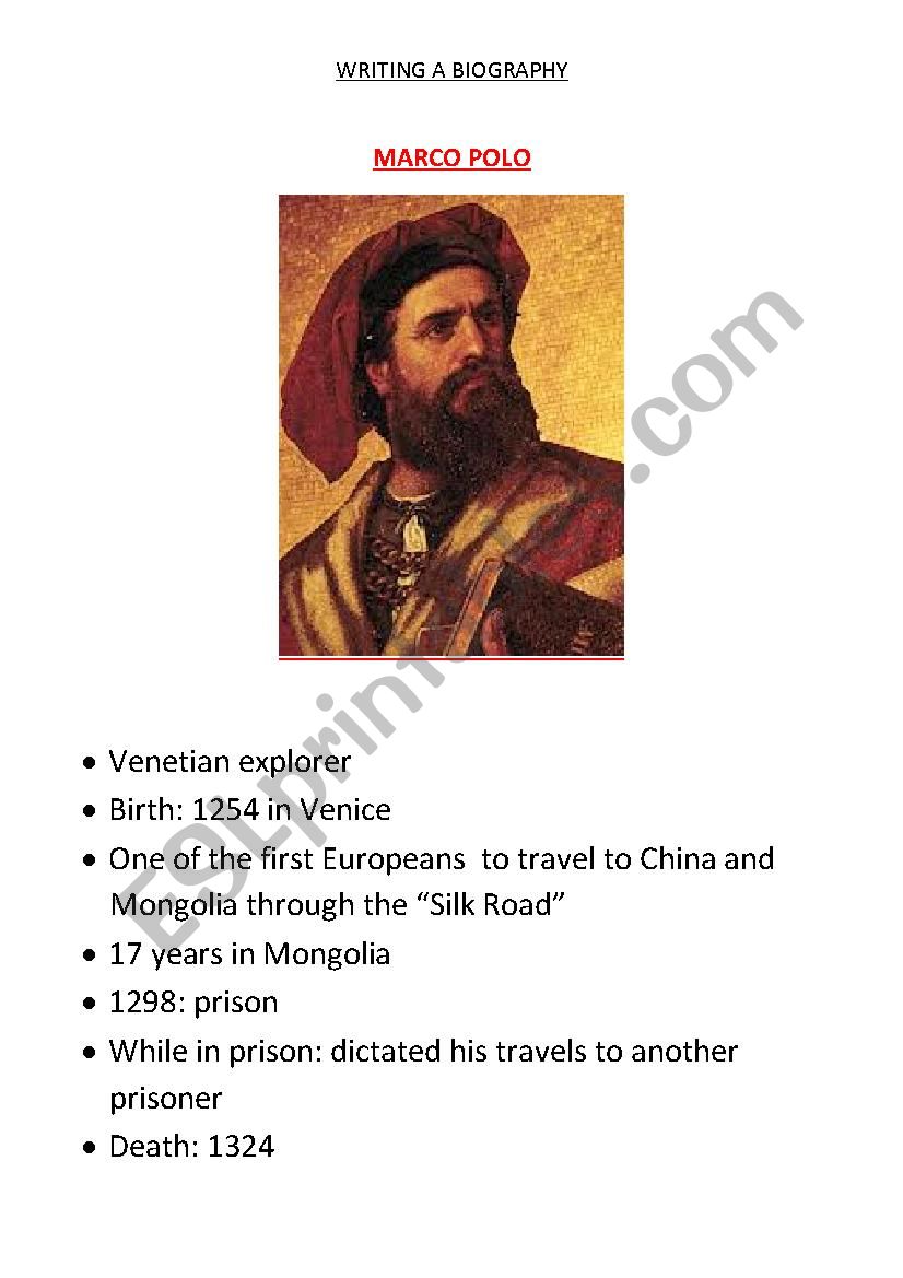 SIMPLE PAST-BIOGRAPHIES worksheet
