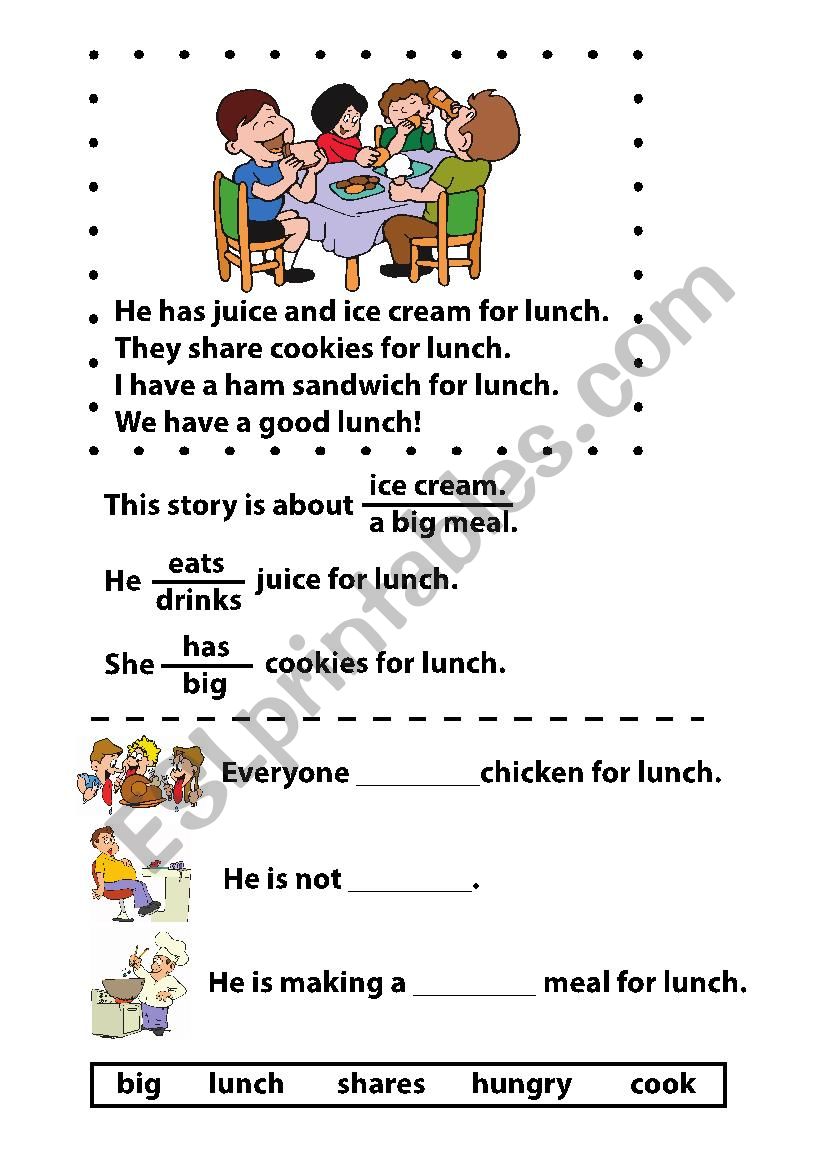 beginner reading comprehension worksheet 1