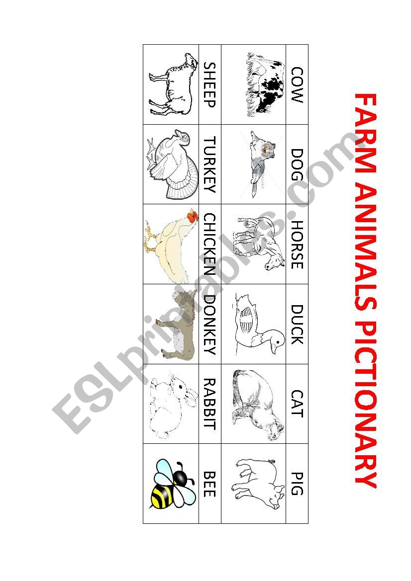 FARM ANIMALS POSTER worksheet