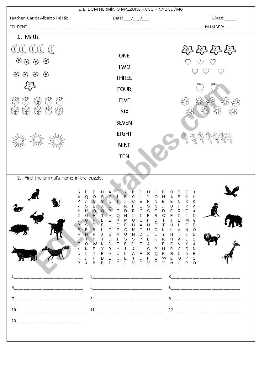 Review exercises worksheet