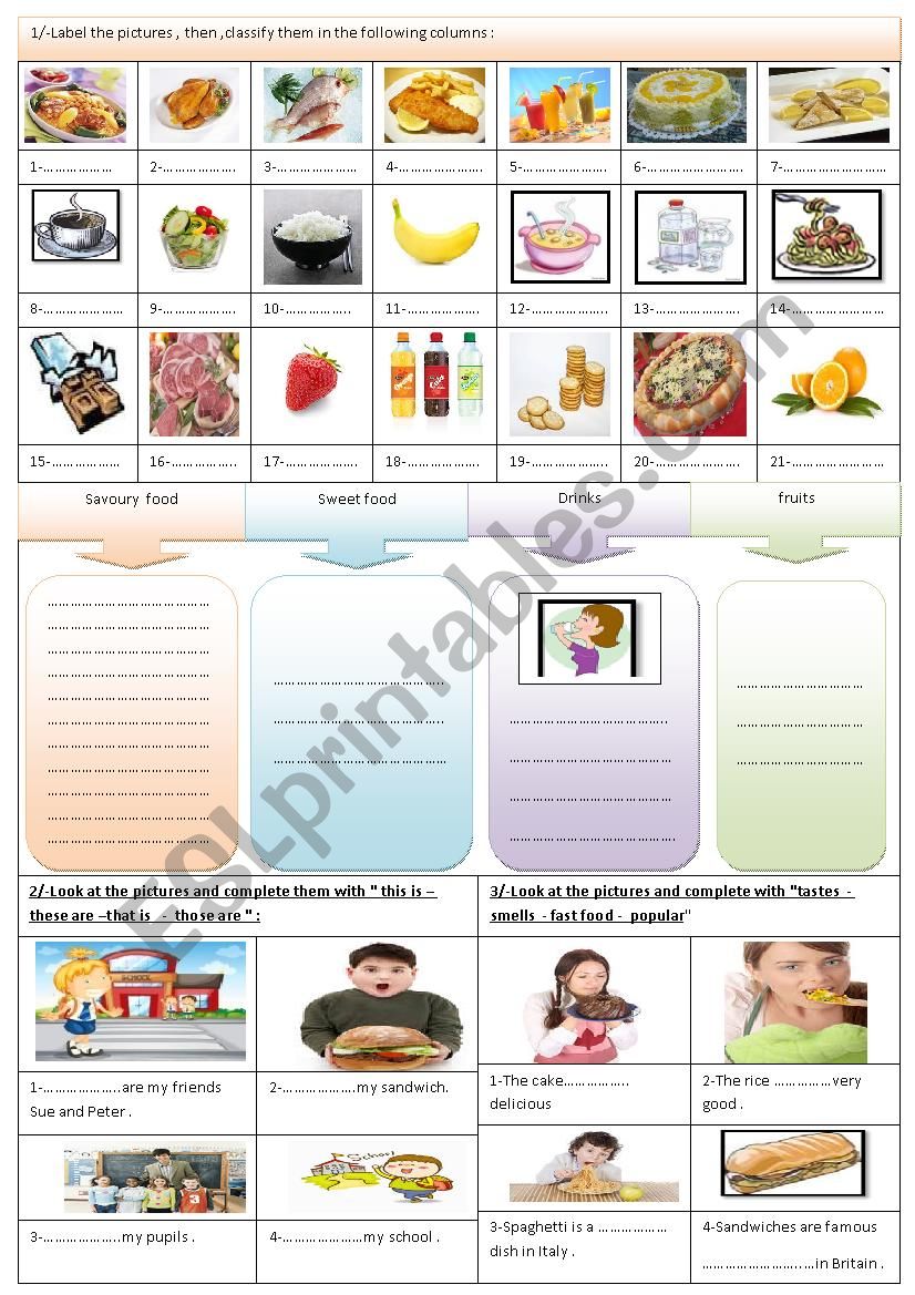Time for lunch part 3  worksheet