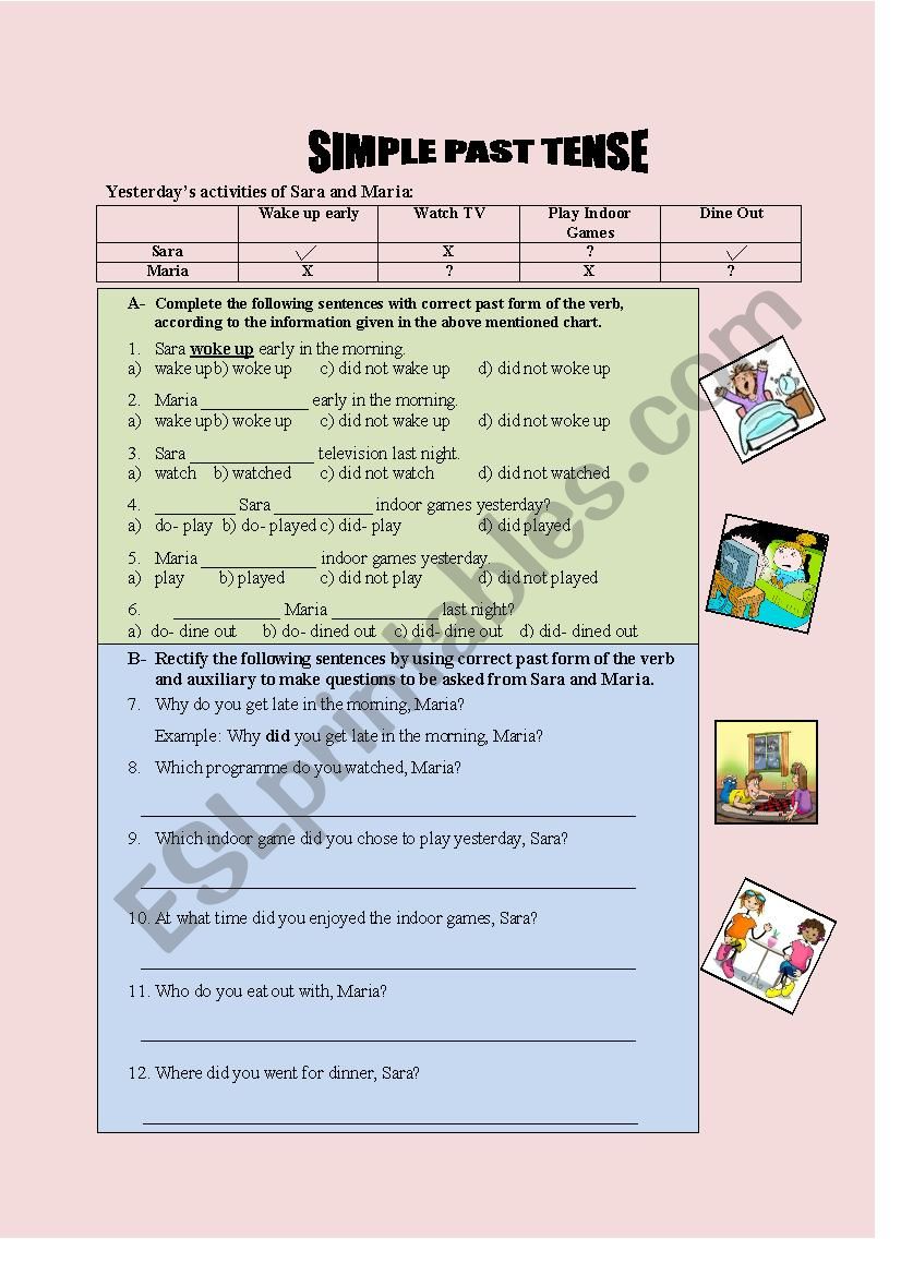 Past Simple Tense worksheet