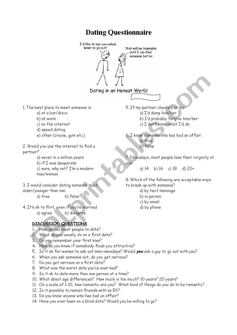 Dating questionnaire in Dhaka
