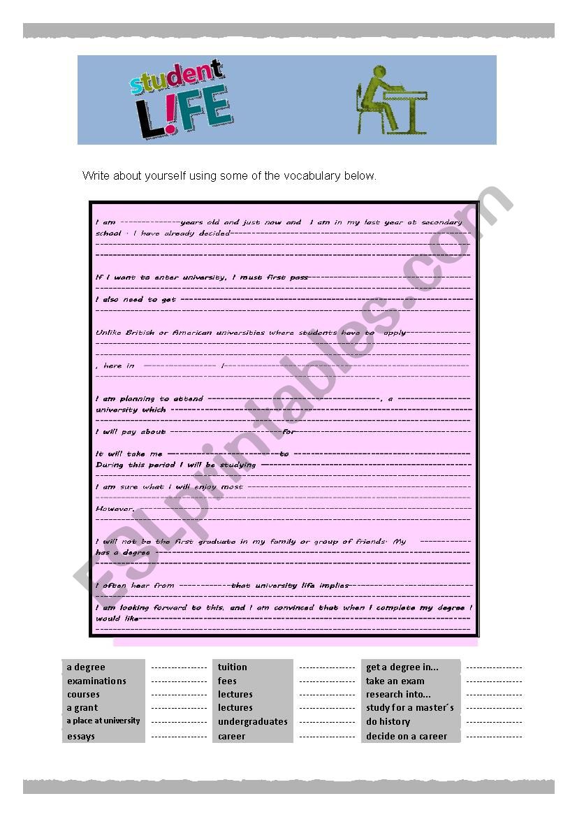 STUDENT LIFE worksheet