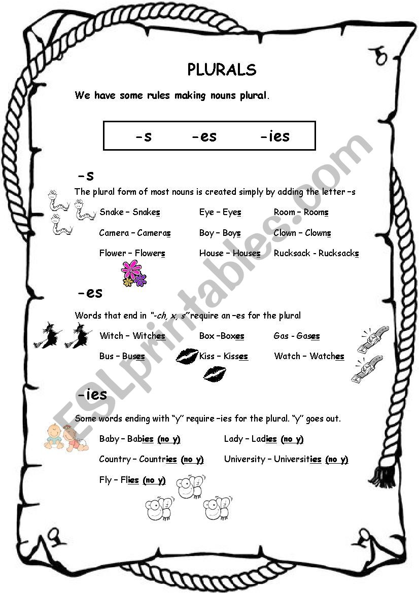 Teaching Plurals worksheet