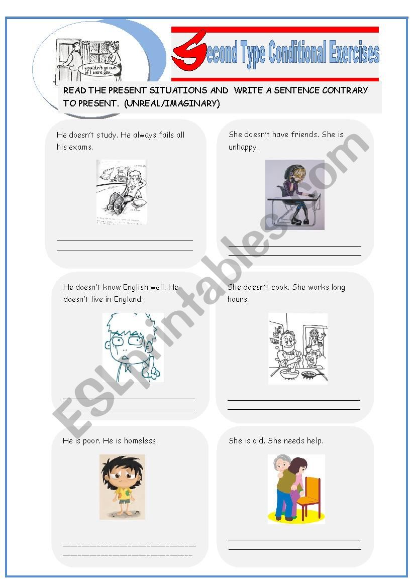 SECOND TYPE OF CONDITIONAL worksheet