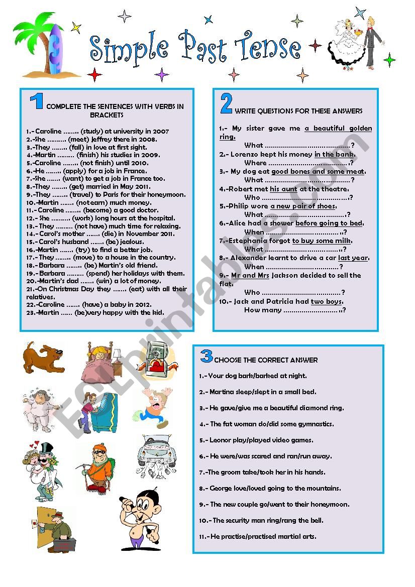 SIMPLE PAST TENSE worksheet