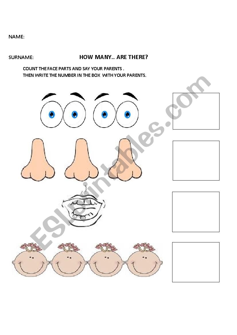 body parts worksheet - ESL worksheet by TunaMavi