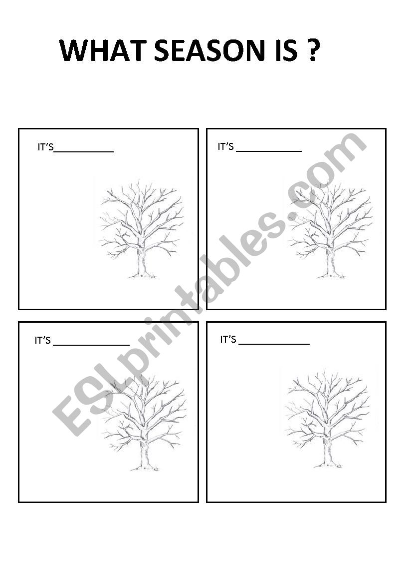 Four seasons worksheet