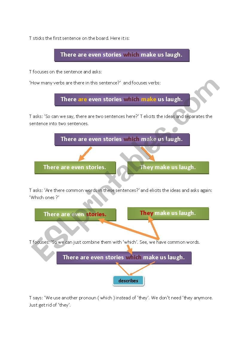 a guide for teaching who/which