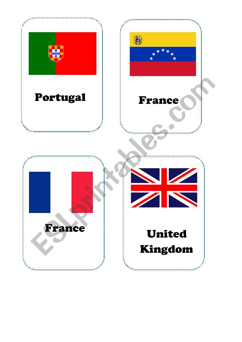 countries card game worksheet