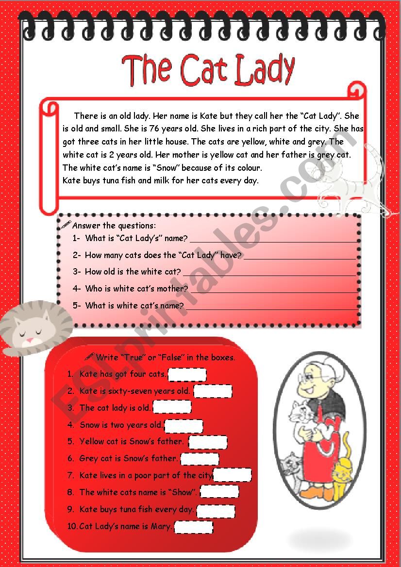 The Cat Lady worksheet