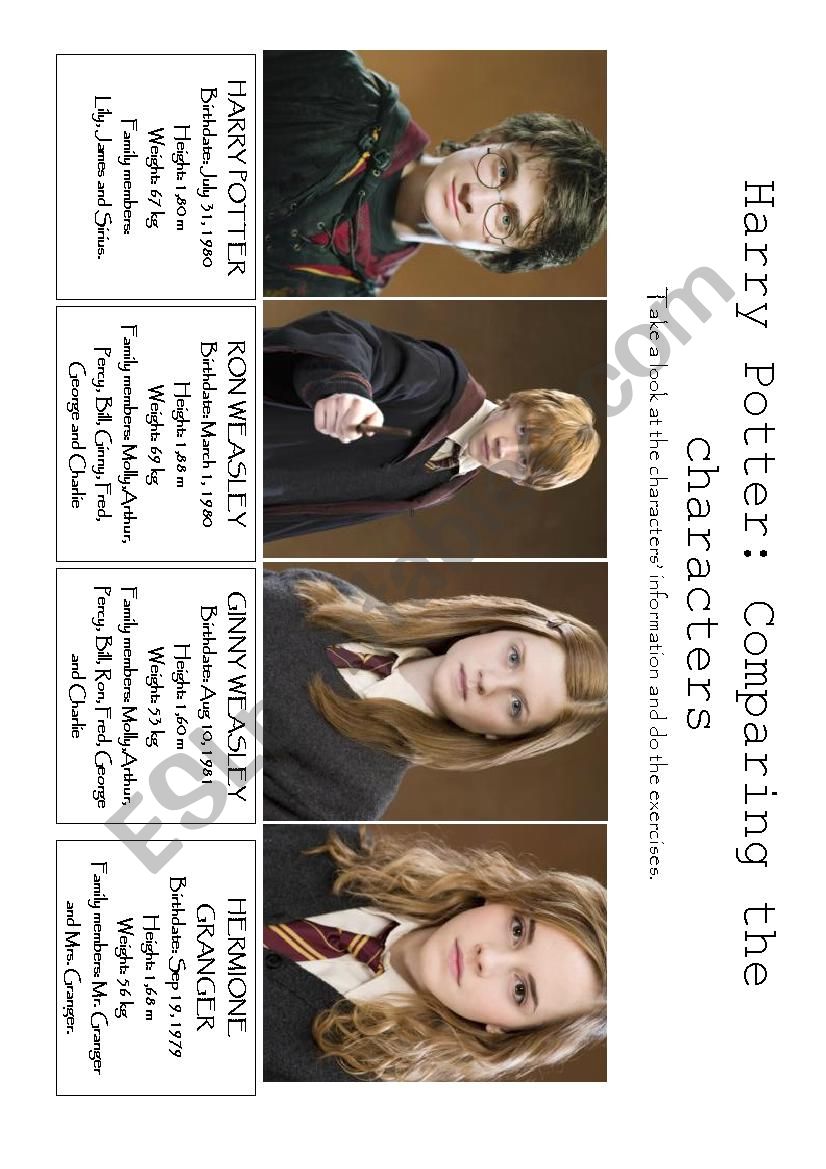 Harry Potter: Comparatives and Superlatives