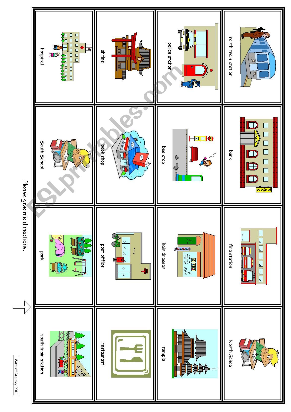DIRECTIONS - Conversations and maps - Beginner and young learners (streets) 1