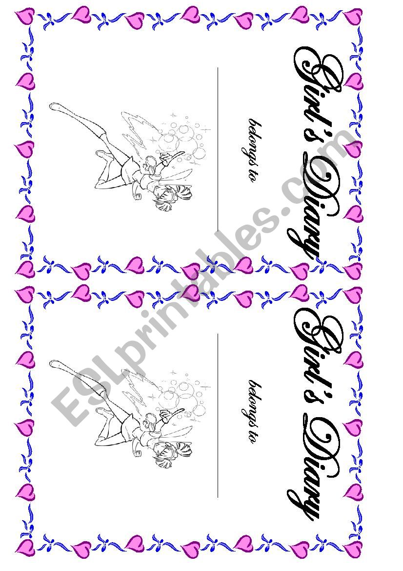 GirlÂ´s Diary worksheet