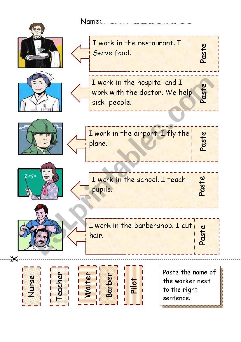 jobs  worksheet