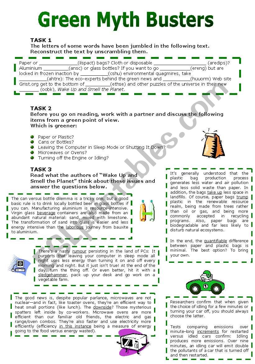 Green Myth Busters: Environmental Issues