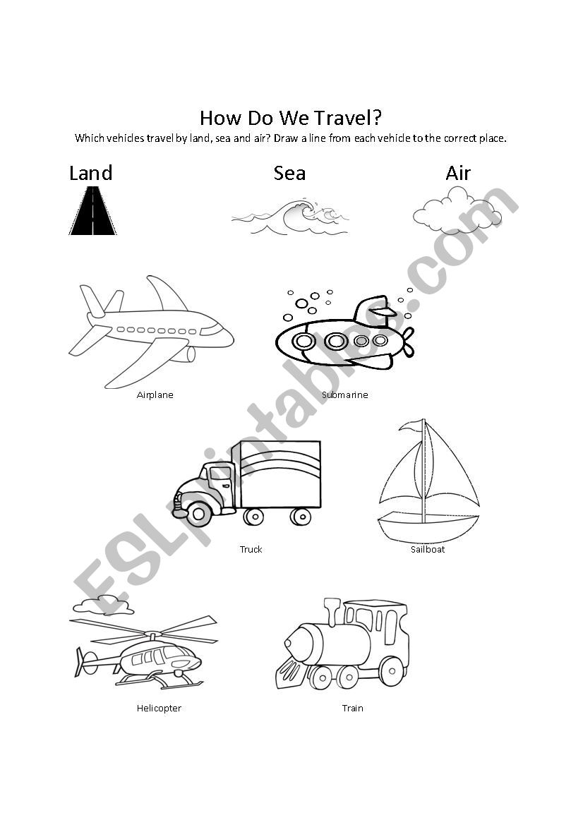 How Do We Travel? worksheet