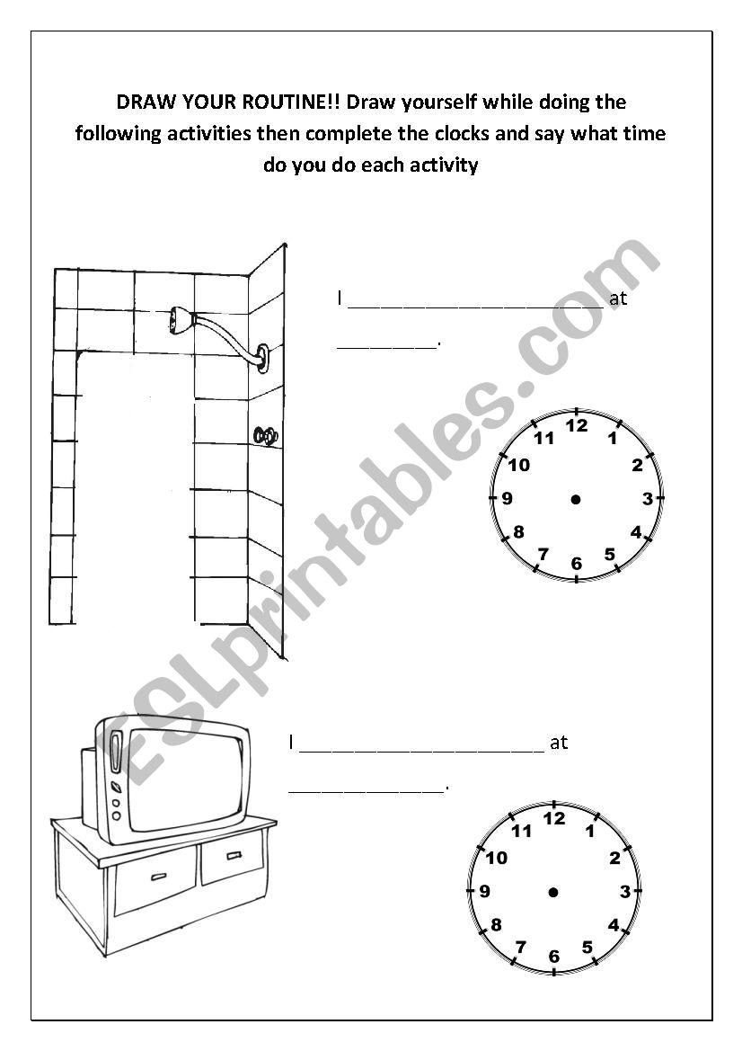 Draw your routine! (1) worksheet