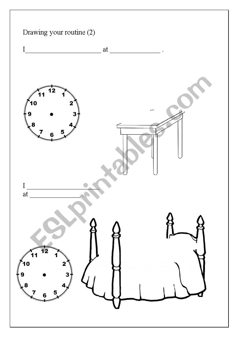 Draw your routine! (2) worksheet