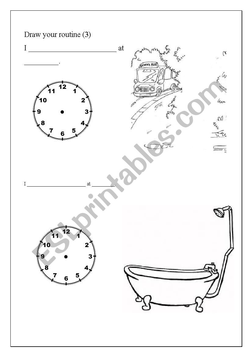 Draw your routine (3) worksheet