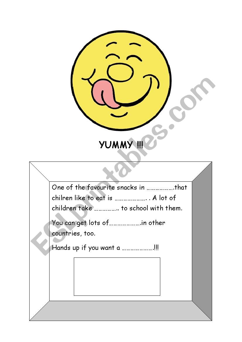 YUMMY ESL Worksheet By Edacaki