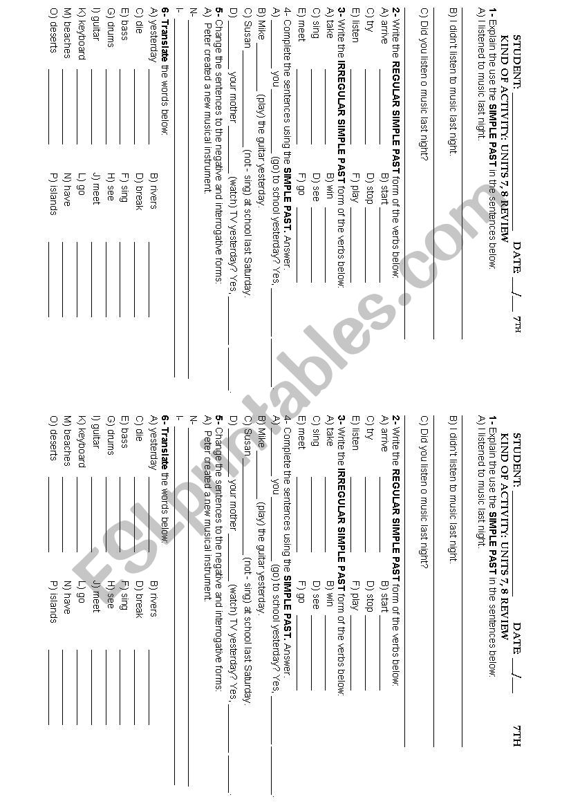 7TH GRADE ENGAGE BOOK LESSONS 7 AND 8