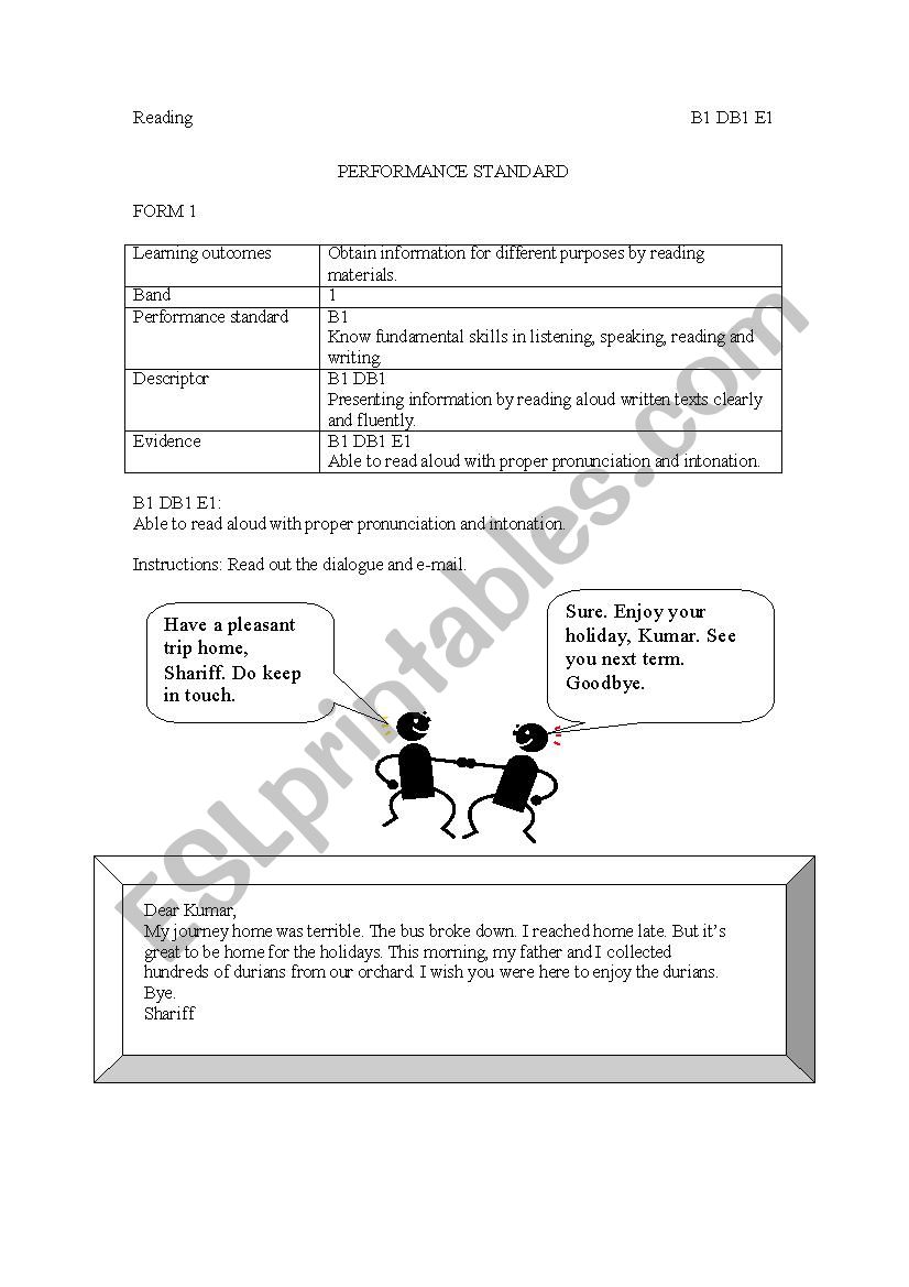 reading comprehension worksheet