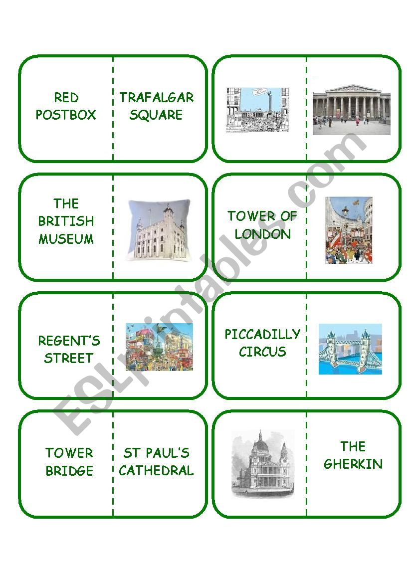 London domino worksheet