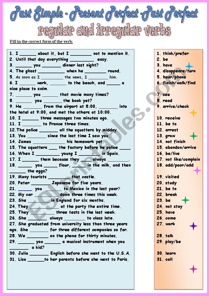 revision-tenses-esl-worksheet-by-goose2009