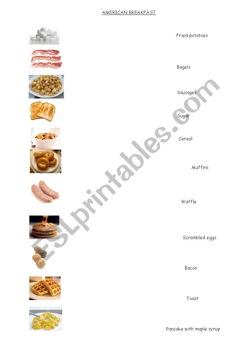 American Breakfast: a matching exercise