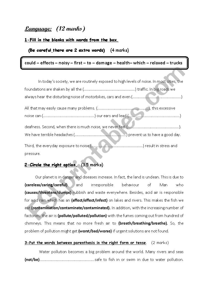 Language 9th form Mid test N2