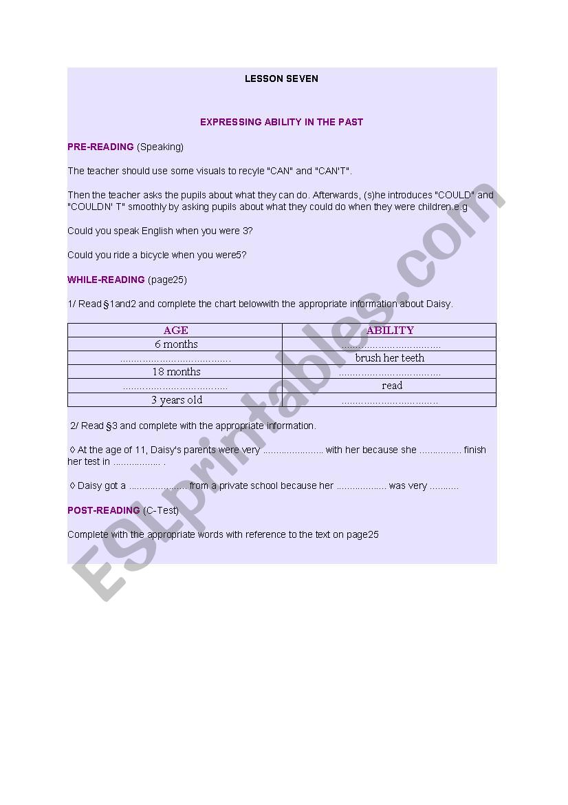 lesson plan for 9 formers worksheet