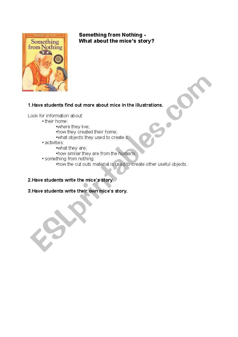 Something from nothing worksheet
