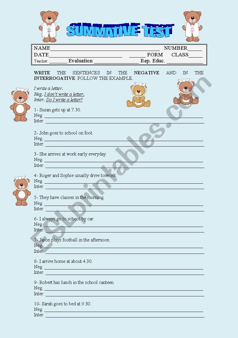 Present Simple worksheet