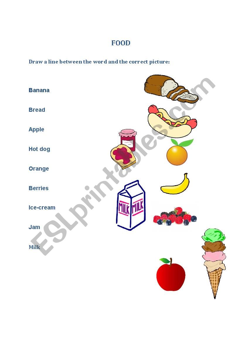 FOOD worksheet