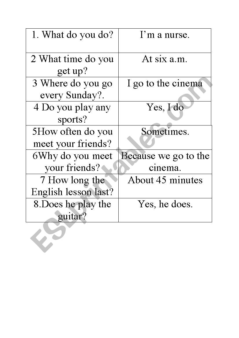 Past simple -questions ( quick exercise)