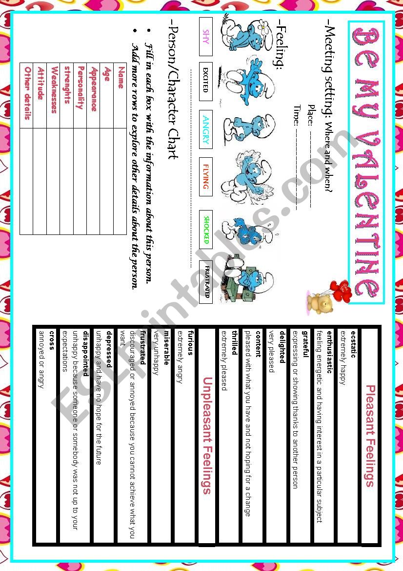 BE MY VALENTINE worksheet